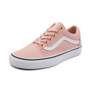 Pink and gold old school vans